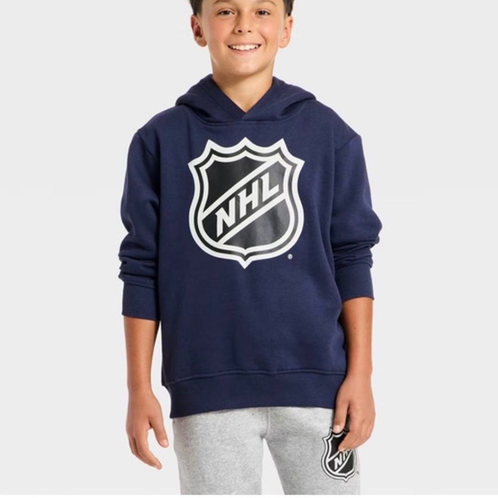 NWT Kids NHL Blue Hockey Hoodie Size XL 16/18